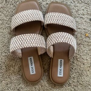 Steve Madden Tan Double-Strap Sandals